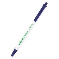 Bic Kugelschreiber ECOlution Clic Stic transparent/blau Mine 0,4mm Schreibfarbe blau 50 Stück