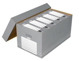 ELBA tric Archiv- und Transportbox für A4, grau/weiß