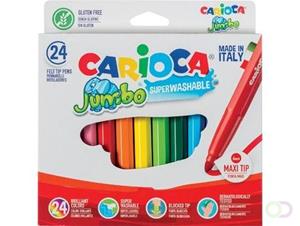 Carioca viltstift Jumbo Superwashable 24 stiften in een kartonnen etui