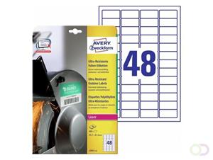 Avery L7911-10 weerbestendige etiketten ft 45,7 x 21,2 mm (b x h), 480 etiketten, wit