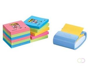 Post-it Z-Notes dispenser Pro Color hemelsblauw, voor ft 76 x 76 mm, 12 blokken van 90 vel