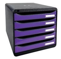Exacompta Schubladenbox Big-Box Plus Iderama 5 Fächer schwarz/glossy v