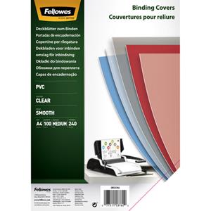 Fellowes Deckblatt, DIN A4, PVC, transparent, 0,24 mm