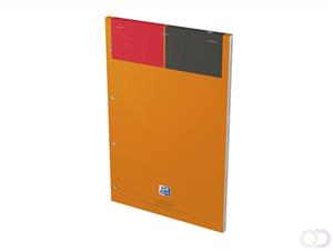 HAMELIN OXFORD International notepad A4+ gelijnd 4 gaats 80 vel 80g soepel kartonnen kaft oranje