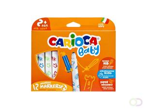 Carioca viltstifen Baby, kartonnen etui met 12 stuks in geassorteerde kleuren