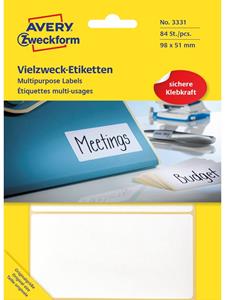 AVERY Avery Zweckform Vielzweck-Etiketten, 98 x 51 mm, weiß, FP