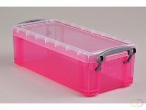 Really Useful Boxes OPBERGDOOS 0,9 ROZE TRANSP