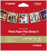 canon Photo Paper Plus Glossy II PP-201 Fotopapier 13 x 13cm 265 g/m² 20 Blatt Glänzend