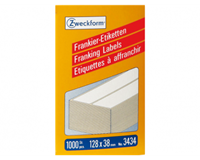 AVERY Avery Zweckform Frankier-Etiketten, 128 x 38 mm, doppelt