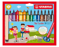 Stabilo Trio Scribbi etui a 14 st