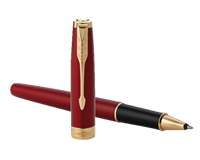 Parker Sonnet Rood Lacquer G.T Rollerball F Zwart