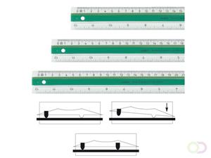 10 x Linex Lineal Super 30 cm mit Anti-Rutsch-Funktion grün