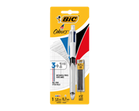 BIC Mehrfarb-Druckkugelschreiber 4 Colours 3+1 HB, 1Stift + 12 Bleiminen