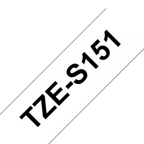 Labeltape extra sterk klevend Brother TZe, TZ TZe-S151 Tapekleur: Transparant Tekstkleur:Zwart 24 mm 8 m