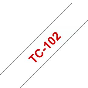 Brother TC-102 tape rood op transparant 12mm x 7,7m (origineel)