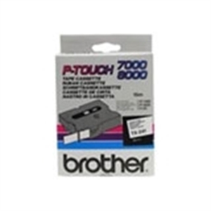 Brother TX-241 tape zwart op wit 18mm x 8m (origineel)