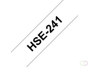 brother HSe-241 krimpkous tape zwart op wit 18mm x 1,5m (origineel)