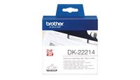Brother DK-22214 Rol met etiketten 12 mm x 30.48 m Papier Wit 1 stuk(s) Permanent DK22214 Universele etiketten