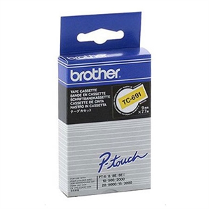 Brother TC tape voor P-Touch 9 mm, zwart op geel