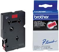 Brother P-Touch Schriftband TC-491 schwarz auf rot 9mm x 7,7m