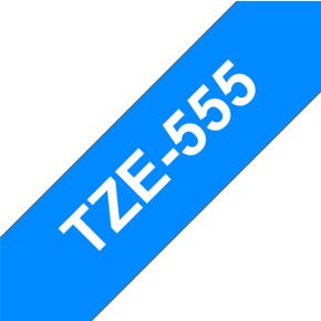 Brother TZe-555 tape wit op blauw 24mm x 8m (origineel)