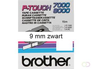 Brother TX-221 tape zwart op wit 9mm x 15m (origineel)