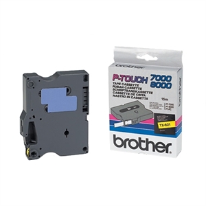 Brother Original P-Touch Farbband schwarz gelb (TX-621)