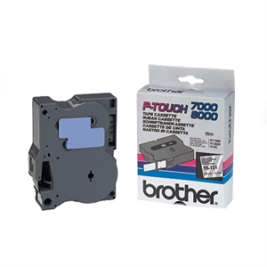 Brother Original P-Touch Farbband schwarz transparent (TX-151)