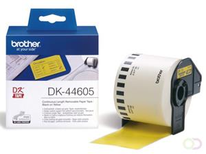 Brother DK-44605 verwijderbare papiertape geel 62mm x 30,48m (origineel)