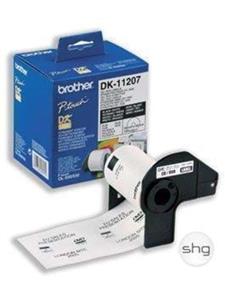 brother DK-11207 Etiketten Rolle Ø 58mm Folie Weiß 100 St. Permanent CD-Etiketten, DVD-Eti