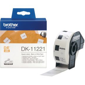 Brother DK-11221 vierkant label wit 23mm x 23mm (origineel)