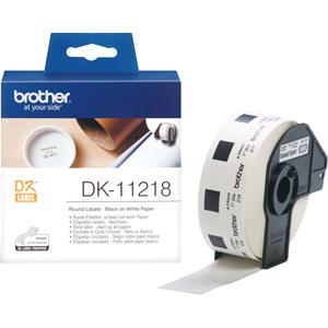 brother DK-11218 Etiketten Rolle Ø 24mm Papier Weiß 1000 St. Permanent Universal-Etiketten