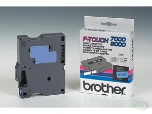 Brother TX-531 tape zwart op blauw 12mm x 15m (origineel)