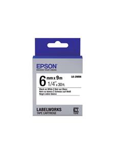 Epson LK-2WBN standard tape zwart op wit 6mm (origineel)