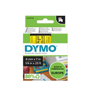 DYMO D1 Schriftbandkassette schwarz/gelb, 6 mm x 7 m