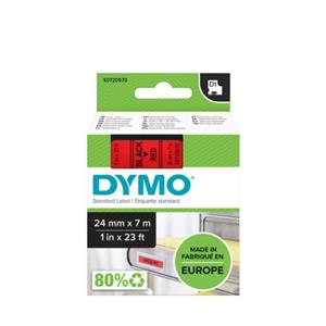 DYMO D1 Schriftbandkassette schwarz/rot, 24 mm x 7 m