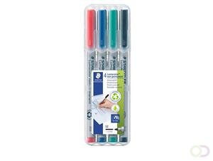 STAEDTLER  Non-permanent marker OHP/CD/DVD Lc315. medium. assorti (pak 4 stuks)