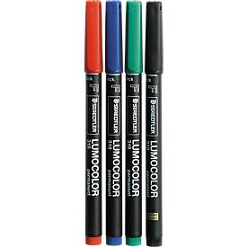 STAEDTLER  Permanent marker OHP/CD/DVD Lc318. fijn. assorti (pak 4 stuks)