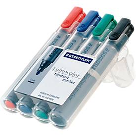 STAEDTLER Lumocolor Flipchart-Marker 356, 4er Etui