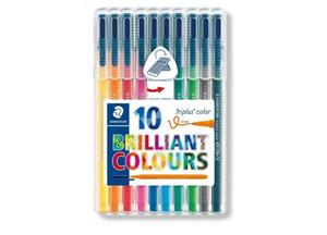 STAEDTLER Fasermaler triplus BRILLIANT COLOURS, 10er Etui