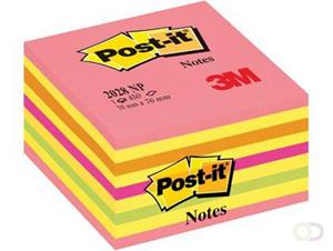 Post-it Haftnotiz-Würfel, 76 x 76 mm, Neon-Pinktöne