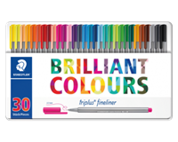 staedtler Fineliner  Triplus 334 0,3mm assorti blik à 30stuks