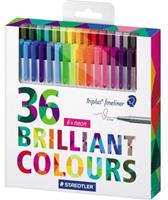 Staedtler Fineliner  Triplus 334 0,3mm assorti set à 26 + 10 gratis