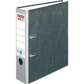 herlitz ordner maX.file nature, A4, rugbreedte 80 mm, grijs