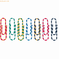 Alco Briefklammer Zebra kunststoffüberzogen 28mm farbig sortiert VE=40