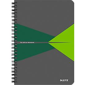 LEITZ Office collegeblok 449800 A5, PP, geruit, groen