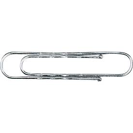 Alco Paperclips, gegolfd, gegalvaniseerd, met bolvormig uiteinde, 100 stuks, lengte 77 mm