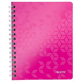 Leitz WOW schrift ft A5, geruit 5 mm, roze