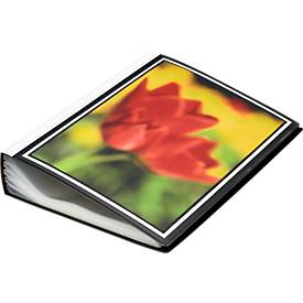 FolderSys presentatiemap met vak vooraan, voor A4-formaat, 100 hoesjes