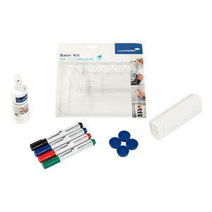 legamaster basic Kit for Whiteboards Whiteboardmarker Schwarz, Blau, Rot, Grün inkl. Tafel